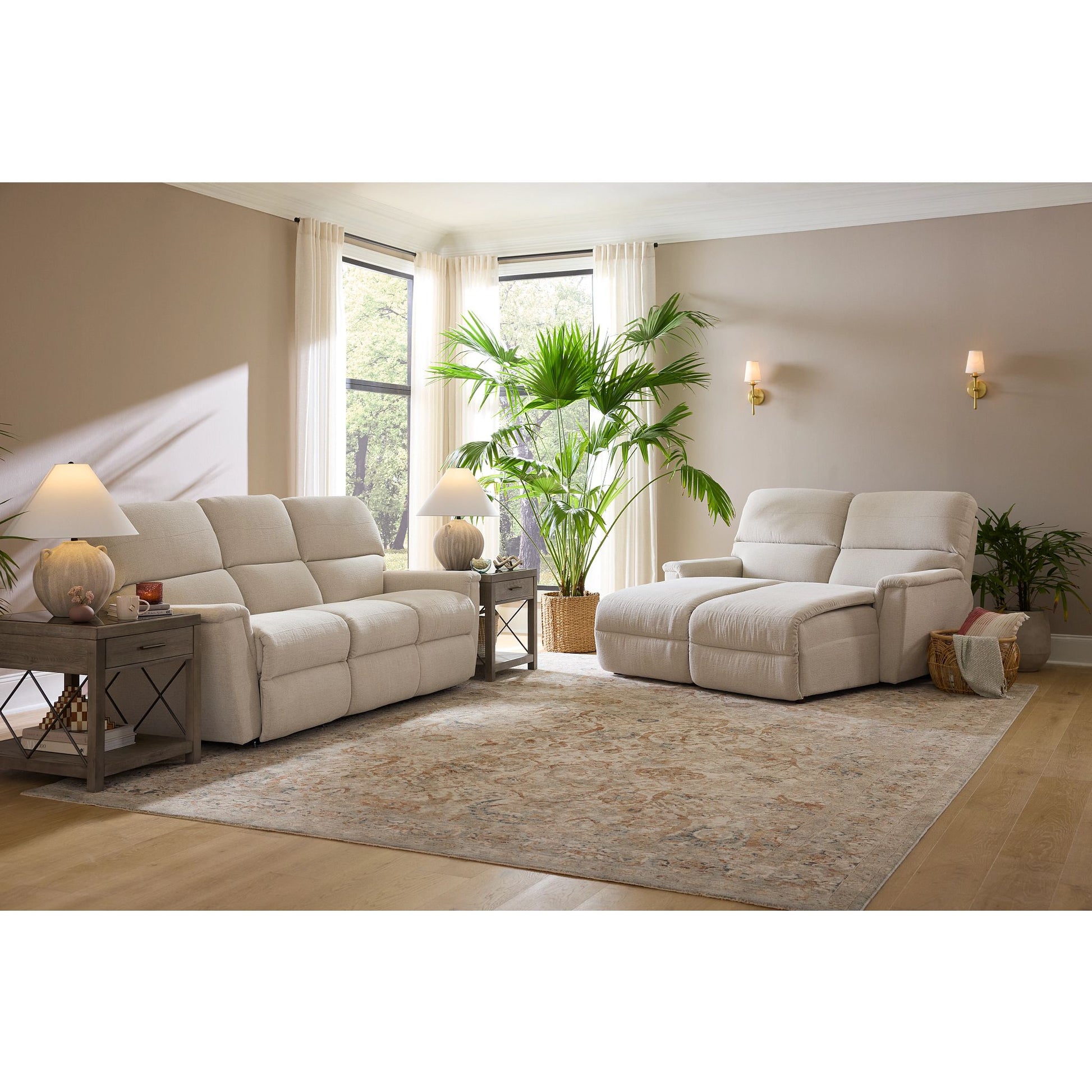 Ava Reclining Sofa — Ross Linen — view 34