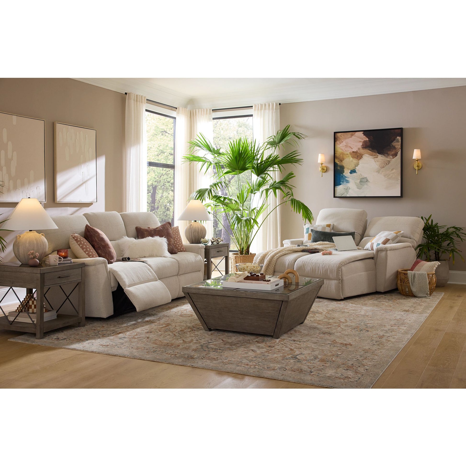Ava Reclining Sofa — Ross Linen — view 36