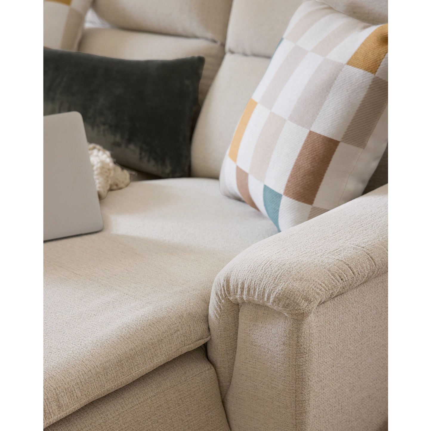 Ava Reclining Sofa — Ross Linen — view 30