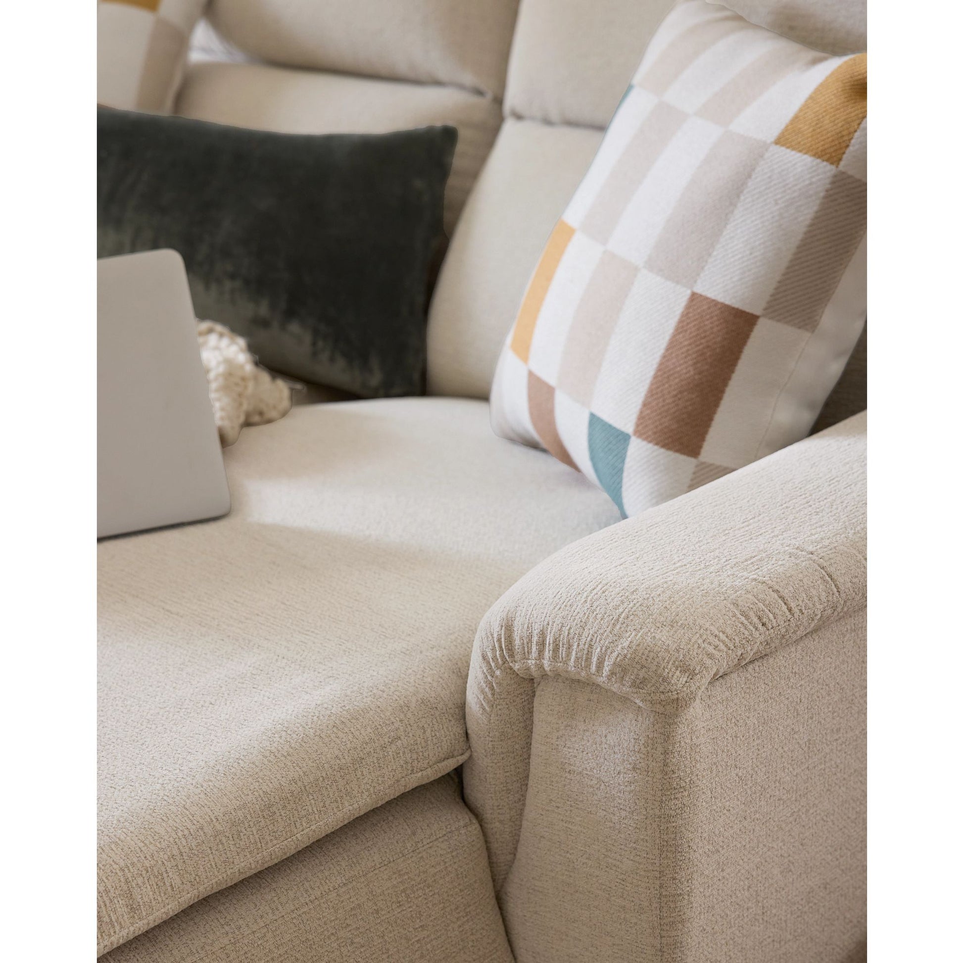 Ava Reclining Sofa — Ross Linen — view 30