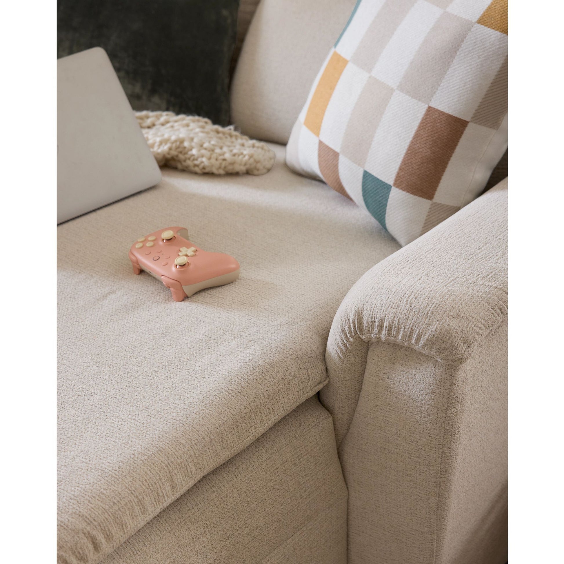Ava Reclining Sofa — Ross Linen — view 40