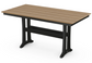 Farmhouse Trestle 37" x 72" and 38” x 96” Counter Table Two Tone