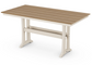 Farmhouse Trestle 37" x 72" and 38” x 96” Counter Table Two Tone
