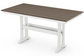 Farmhouse Trestle 37" x 72" and 38” x 96” Counter Table Two Tone