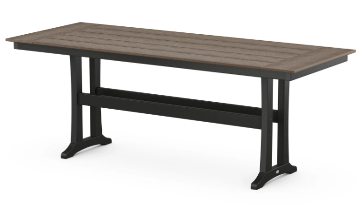 Farmhouse Trestle 37" x 72" and 38” x 96” Counter Table Two Tone