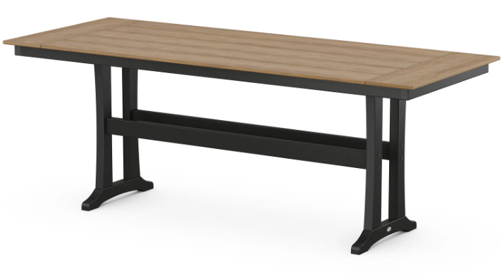 Farmhouse Trestle 37" x 72" and 38” x 96” Counter Table Two Tone