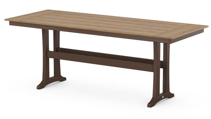Farmhouse Trestle 37" x 72" and 38” x 96” Counter Table Two Tone
