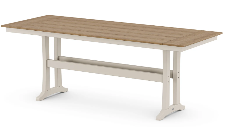 Farmhouse Trestle 37" x 72" and 38” x 96” Counter Table Two Tone
