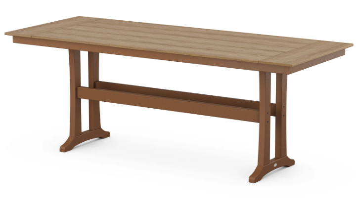 Farmhouse Trestle 37" x 72" and 38” x 96” Counter Table Two Tone