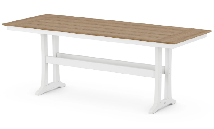 Farmhouse Trestle 37" x 72" and 38” x 96” Counter Table Two Tone