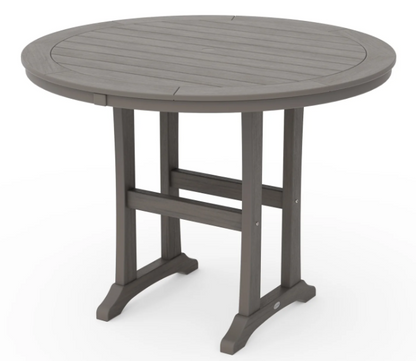 Nautical Trestle 48" Round Counter Table