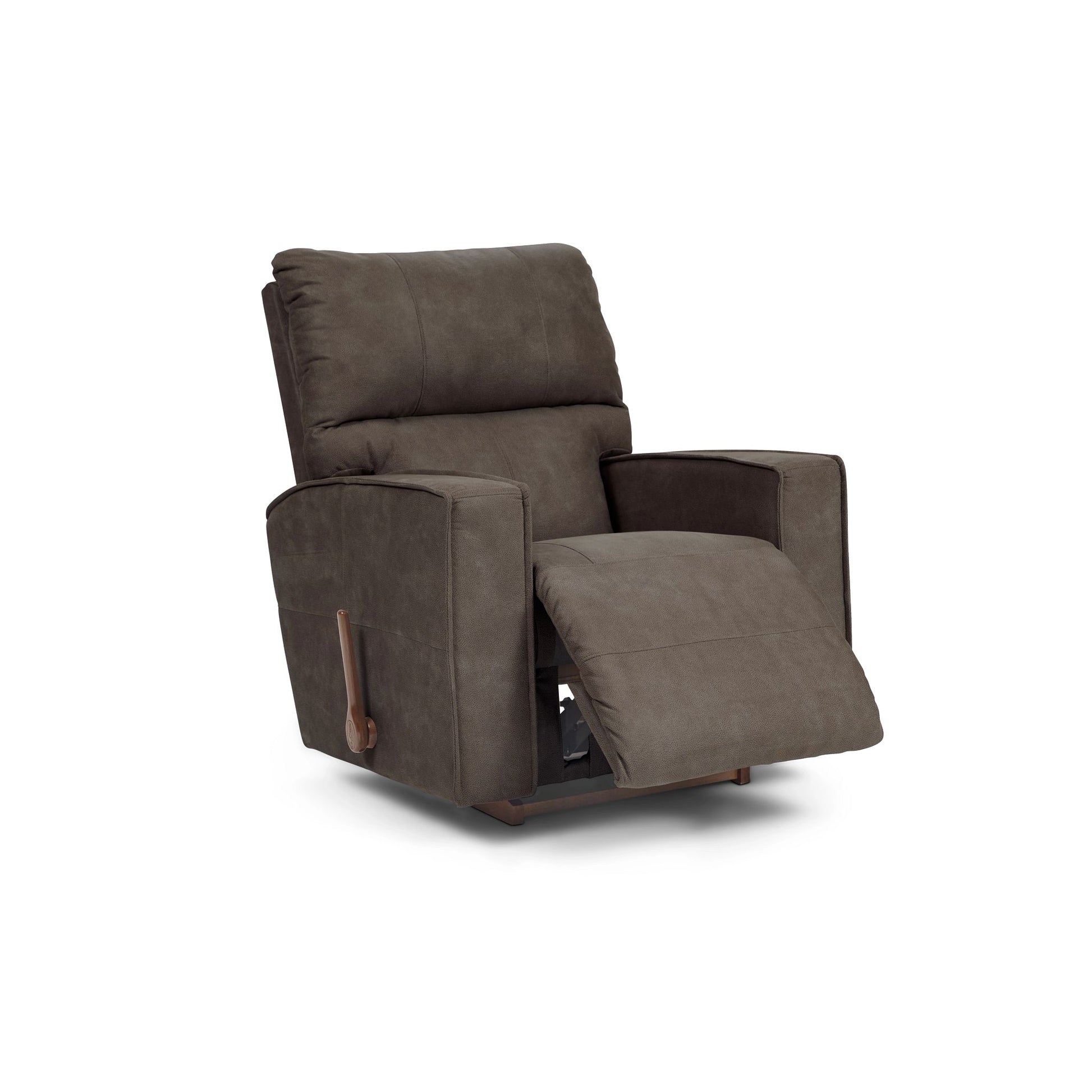 Maddox Faux Leather Recliner — i-Rivers Smoke — view 18