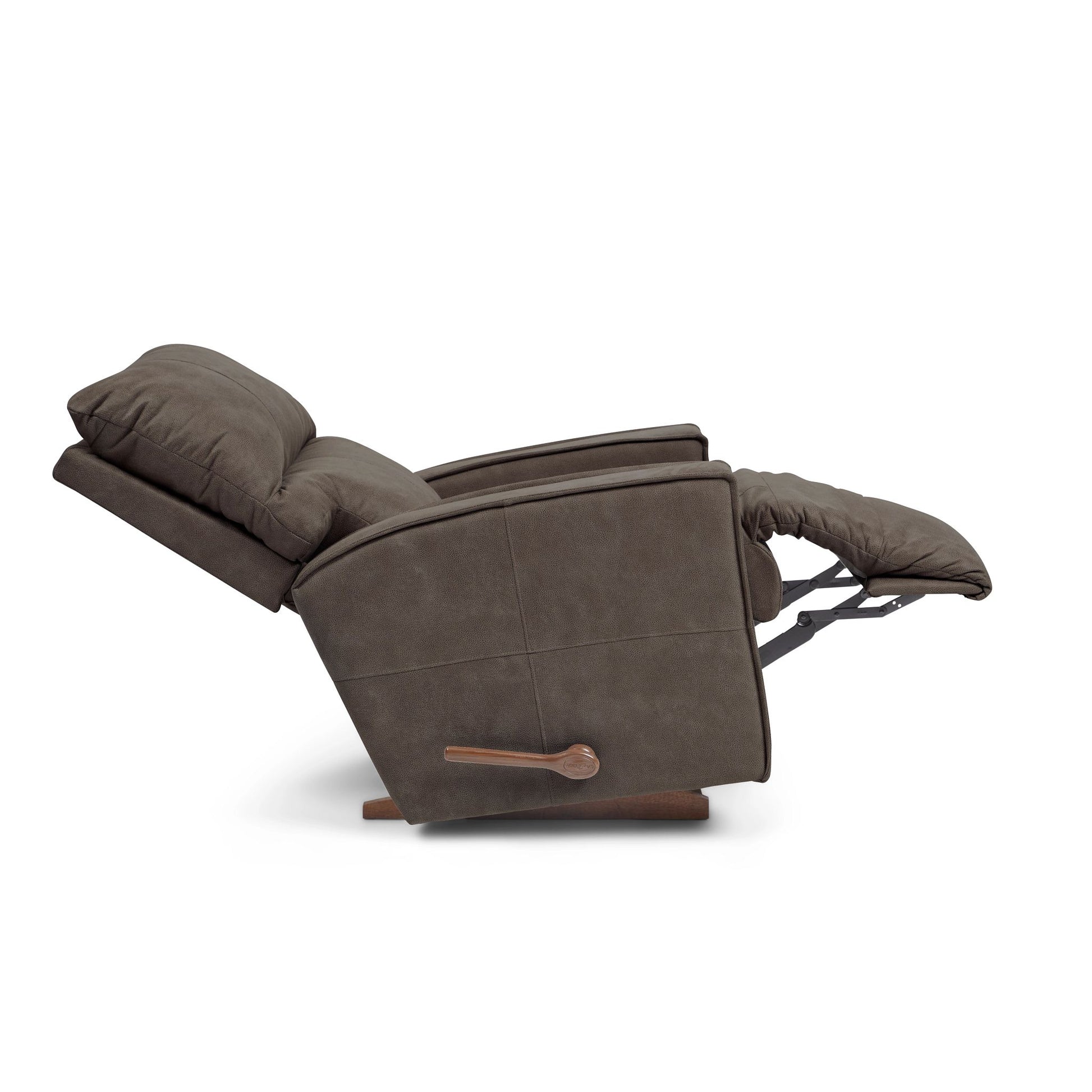 Maddox Faux Leather Recliner — i-Rivers Smoke — view 17