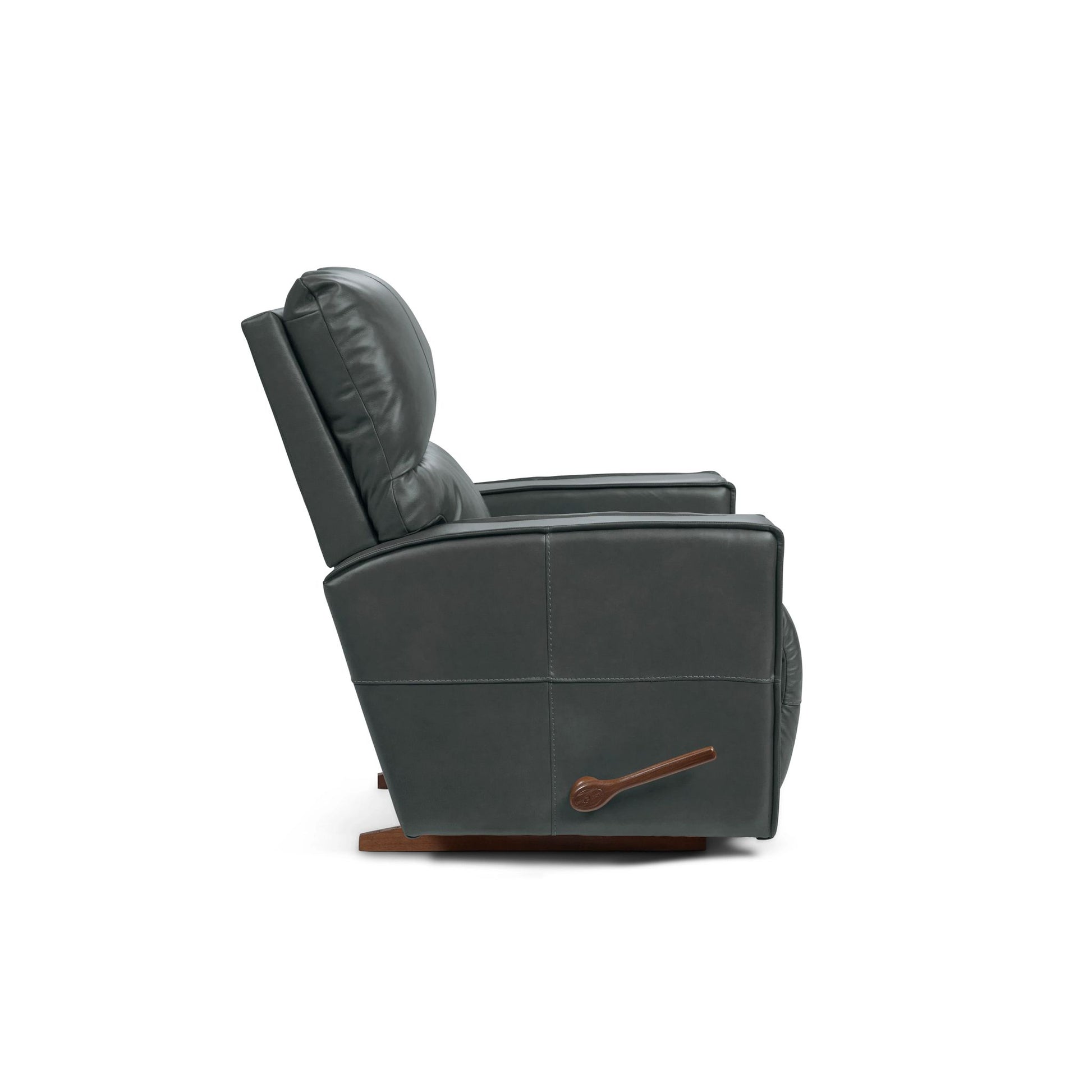 Maddox Leather Recliner — Topflight Slate — view 3