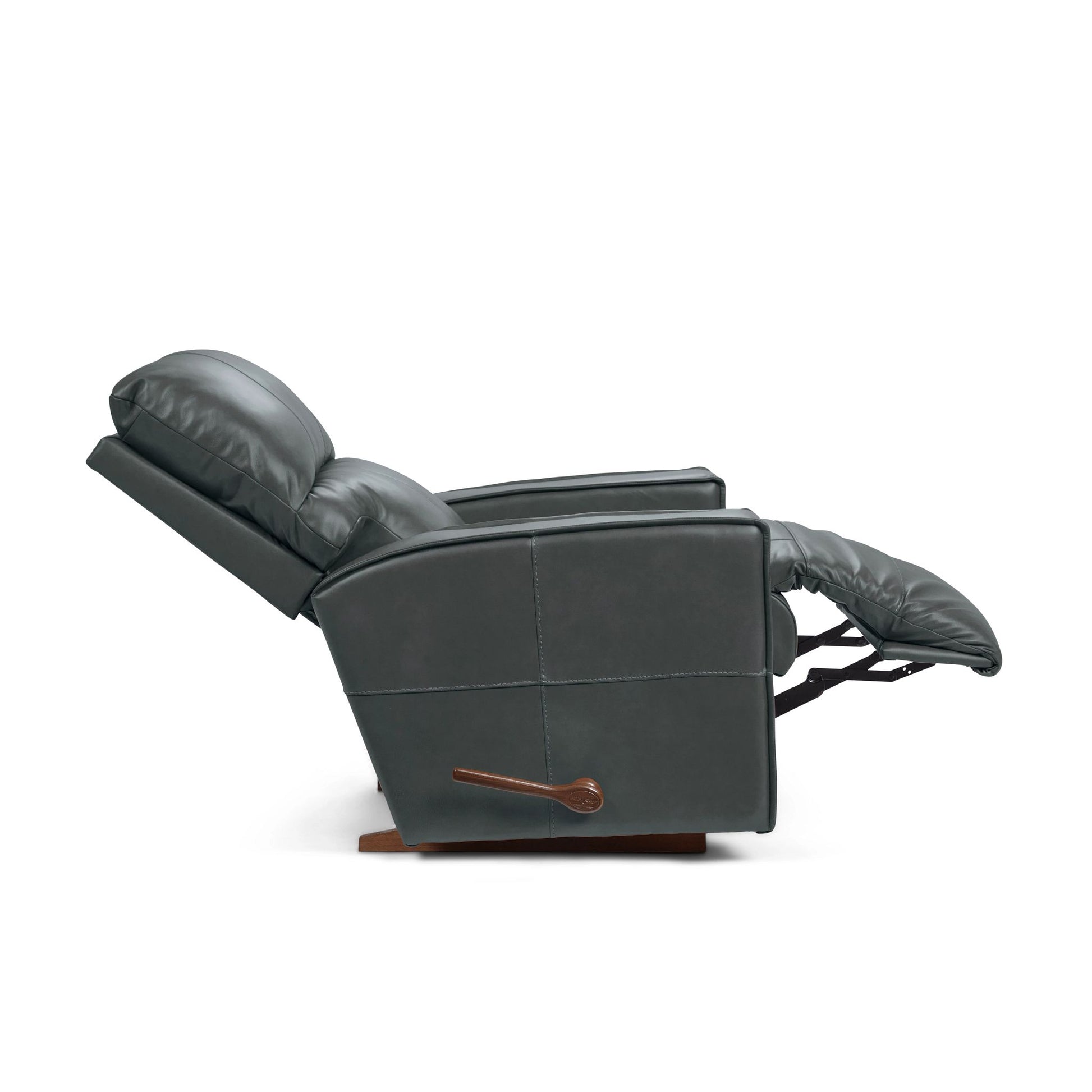 Maddox Leather Recliner — Topflight Slate — view 8