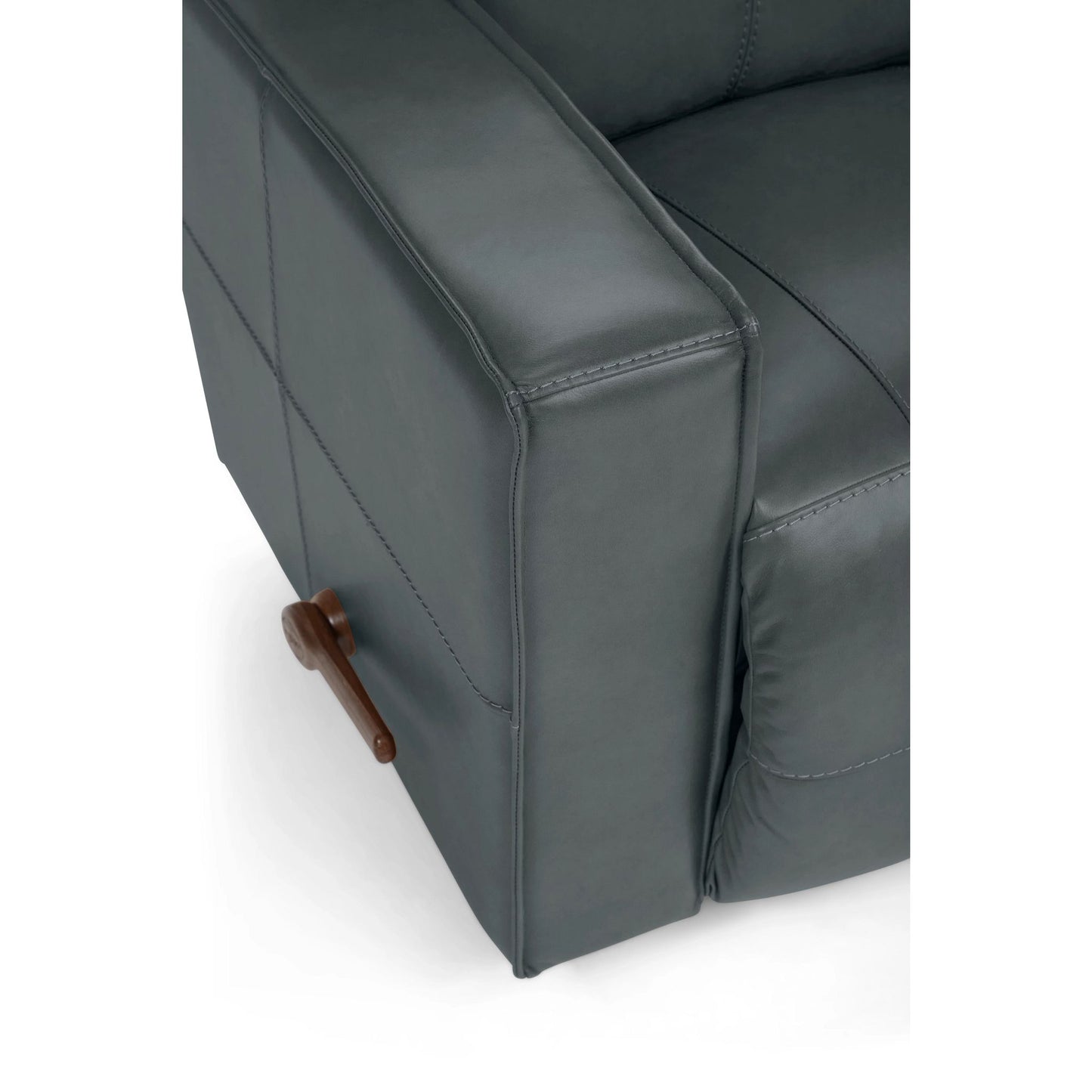 Maddox Leather Recliner — Topflight Slate — view 5