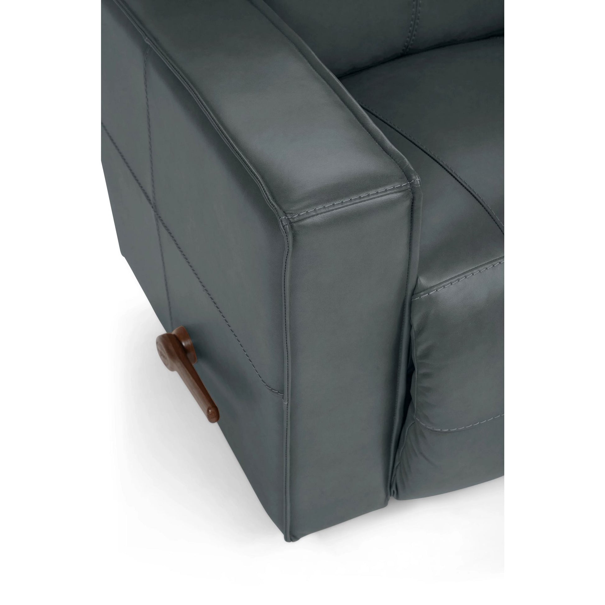 Maddox Leather Recliner — Topflight Slate — view 5