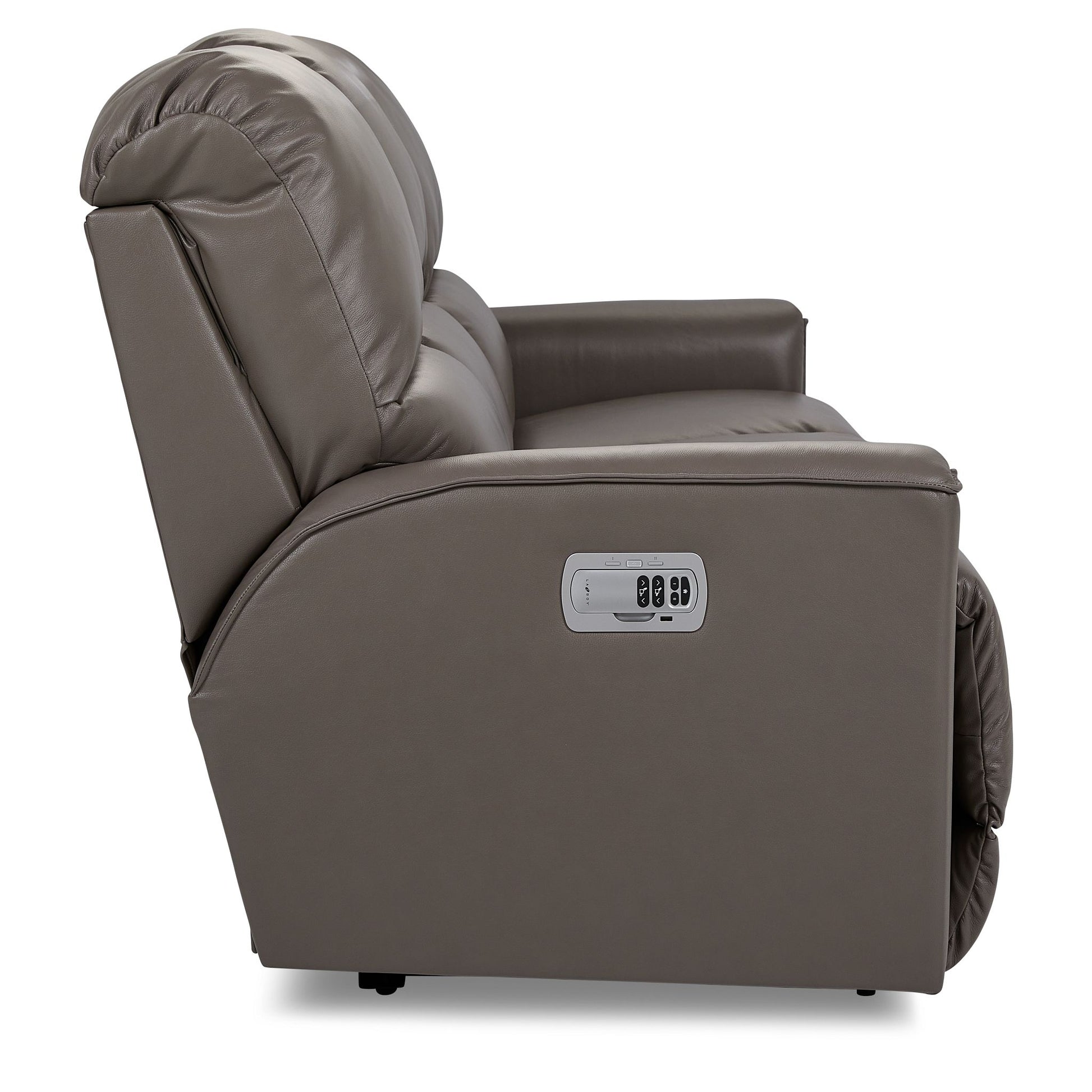 Cade Leather Reclining Sofa — Cozy Match Putty — view 29
