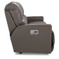 Cade Leather Reclining Sofa — Cozy Match Putty — view 29
