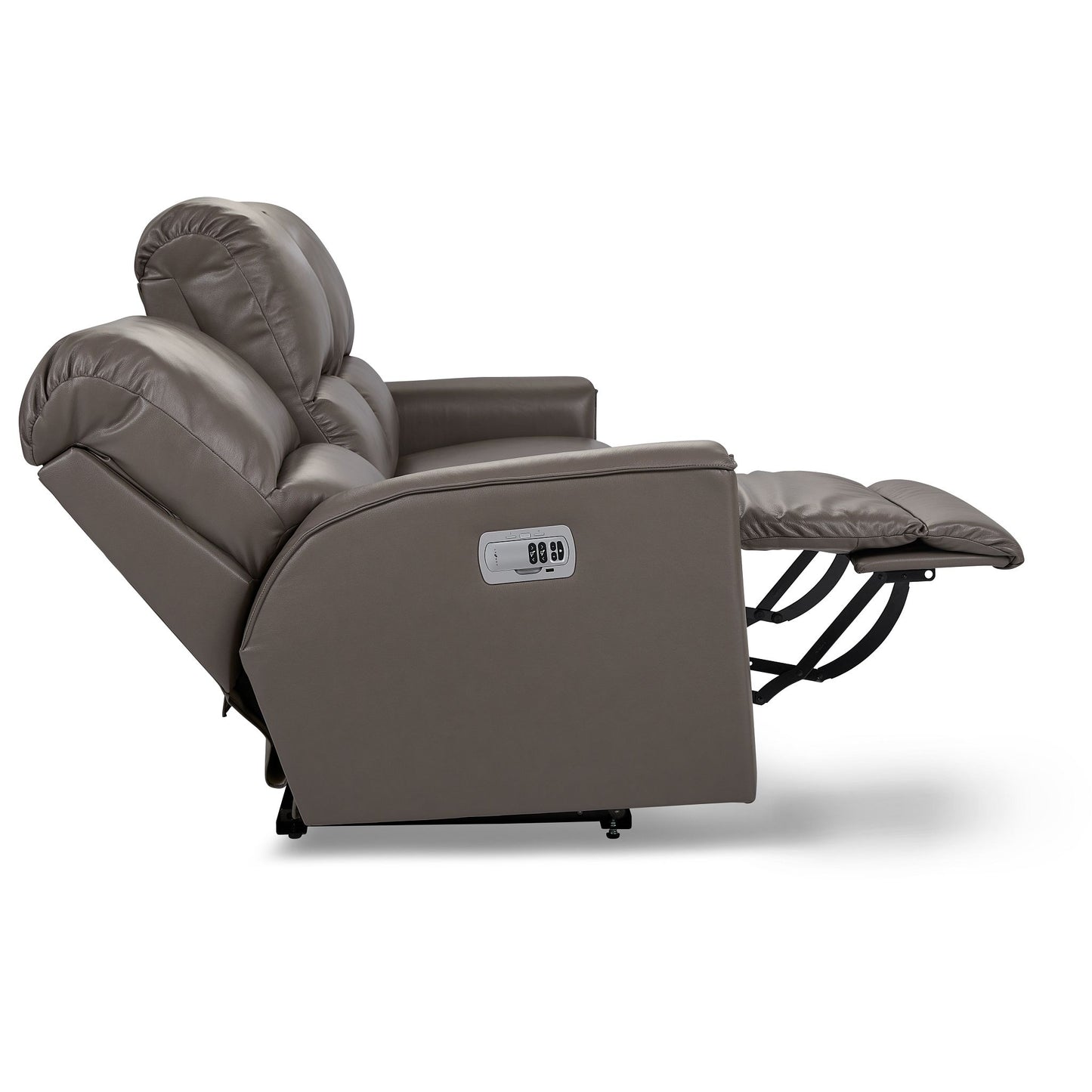 Cade Leather Reclining Sofa — Cozy Match Putty — view 32