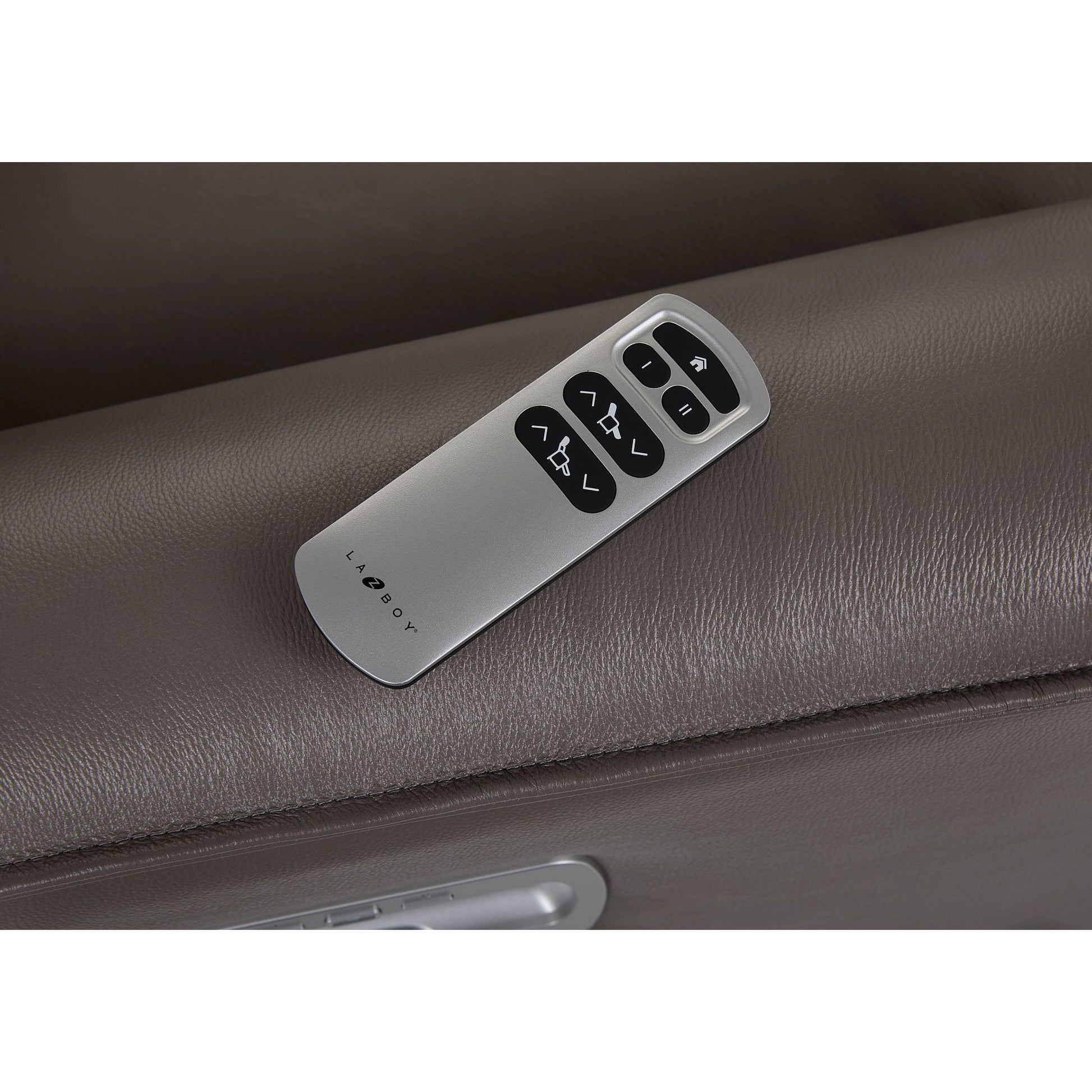 Cade Leather Reclining Sofa — Cozy Match Putty — view 28