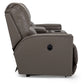 Cade Leather Reclining Loveseat — Cozy Match Putty — view 6