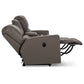 Cade Leather Reclining Loveseat — Cozy Match Putty — view 12