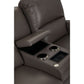 Cade Leather Reclining Loveseat — Cozy Match Putty — view 10