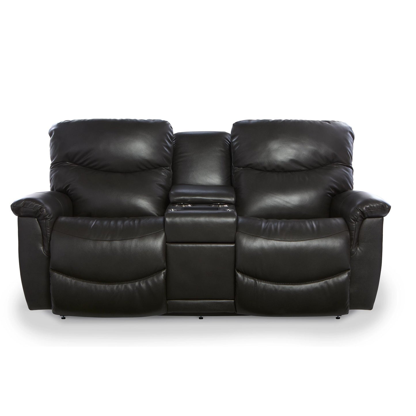 James Leather Reclining Loveseat — Yellowstone Charcoal — view 9
