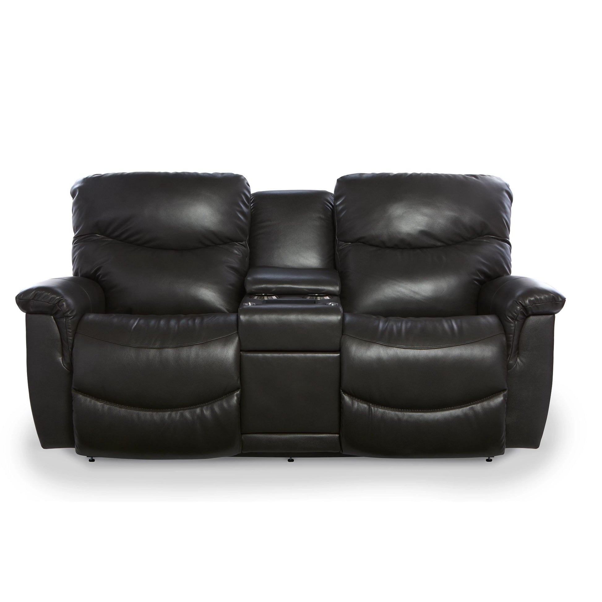James Leather Reclining Loveseat — Yellowstone Charcoal — view 9