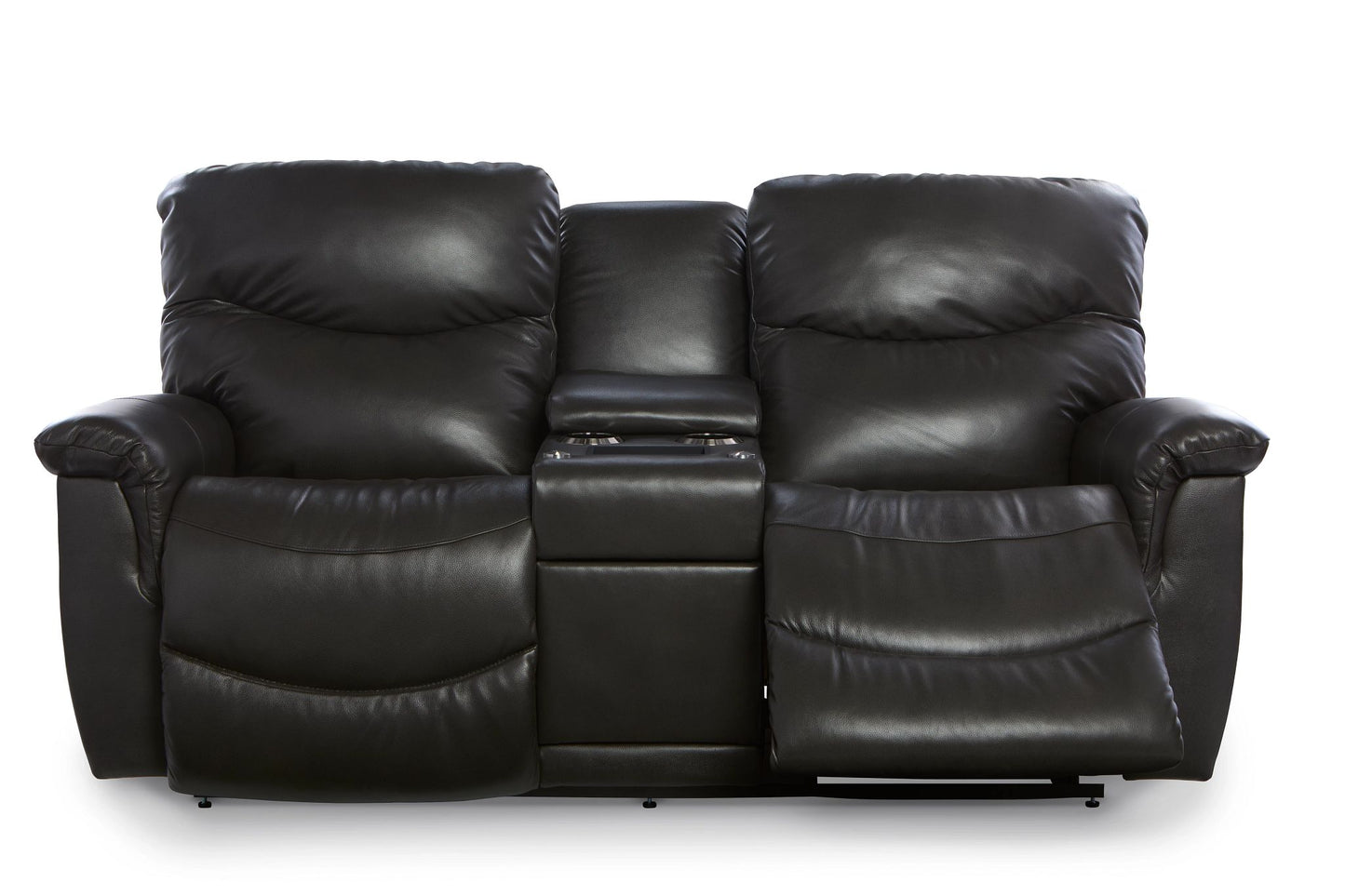 James Leather Reclining Loveseat — Yellowstone Charcoal — view 25
