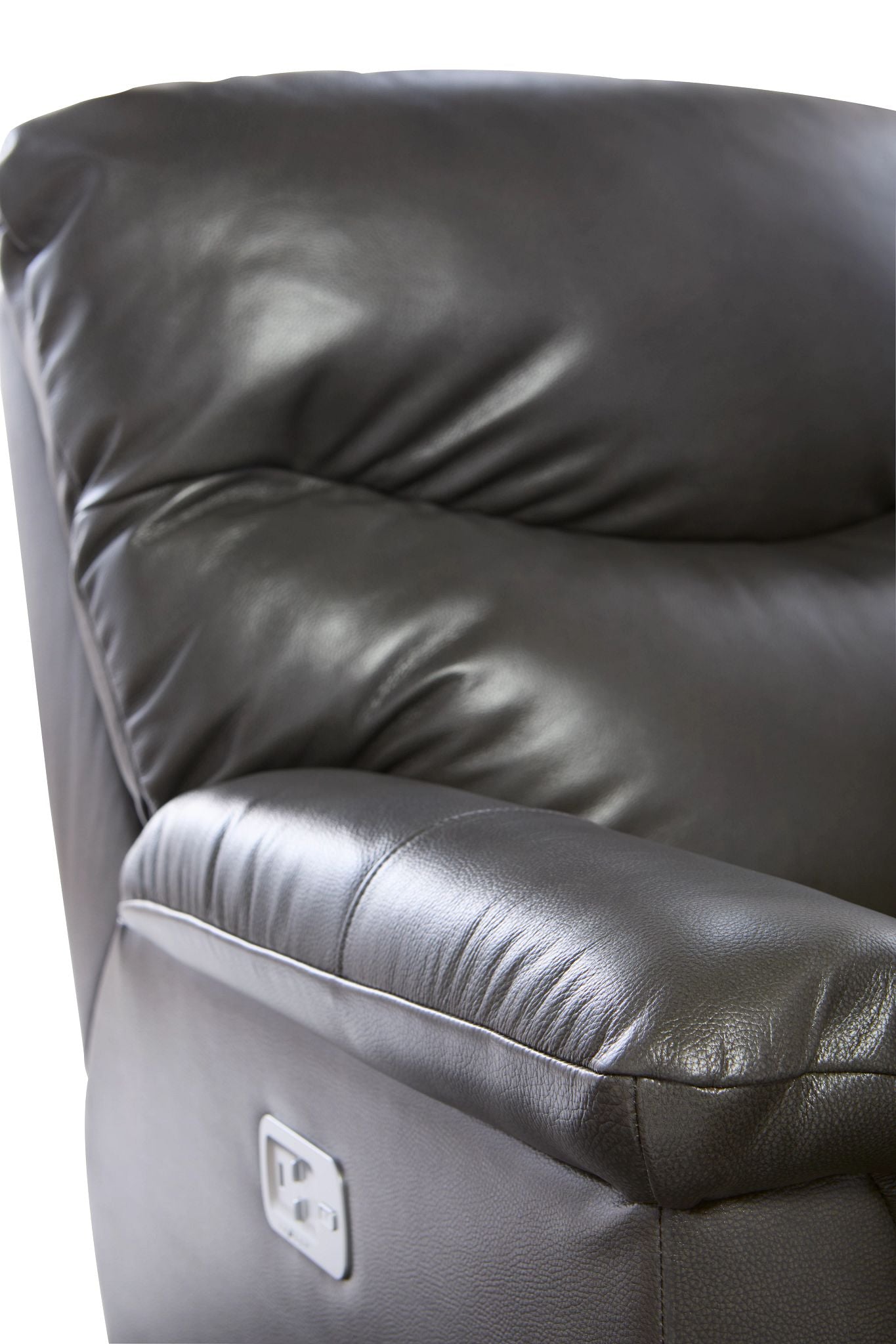 James Leather Reclining Loveseat — Yellowstone Charcoal — view 31