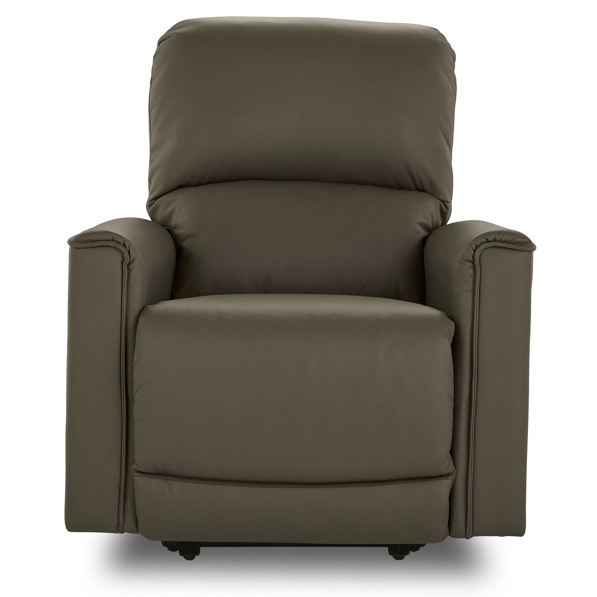 Cade Leather Recliner — Gambit Stone — view 9