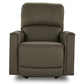 Cade Leather Recliner — Gambit Stone — view 9