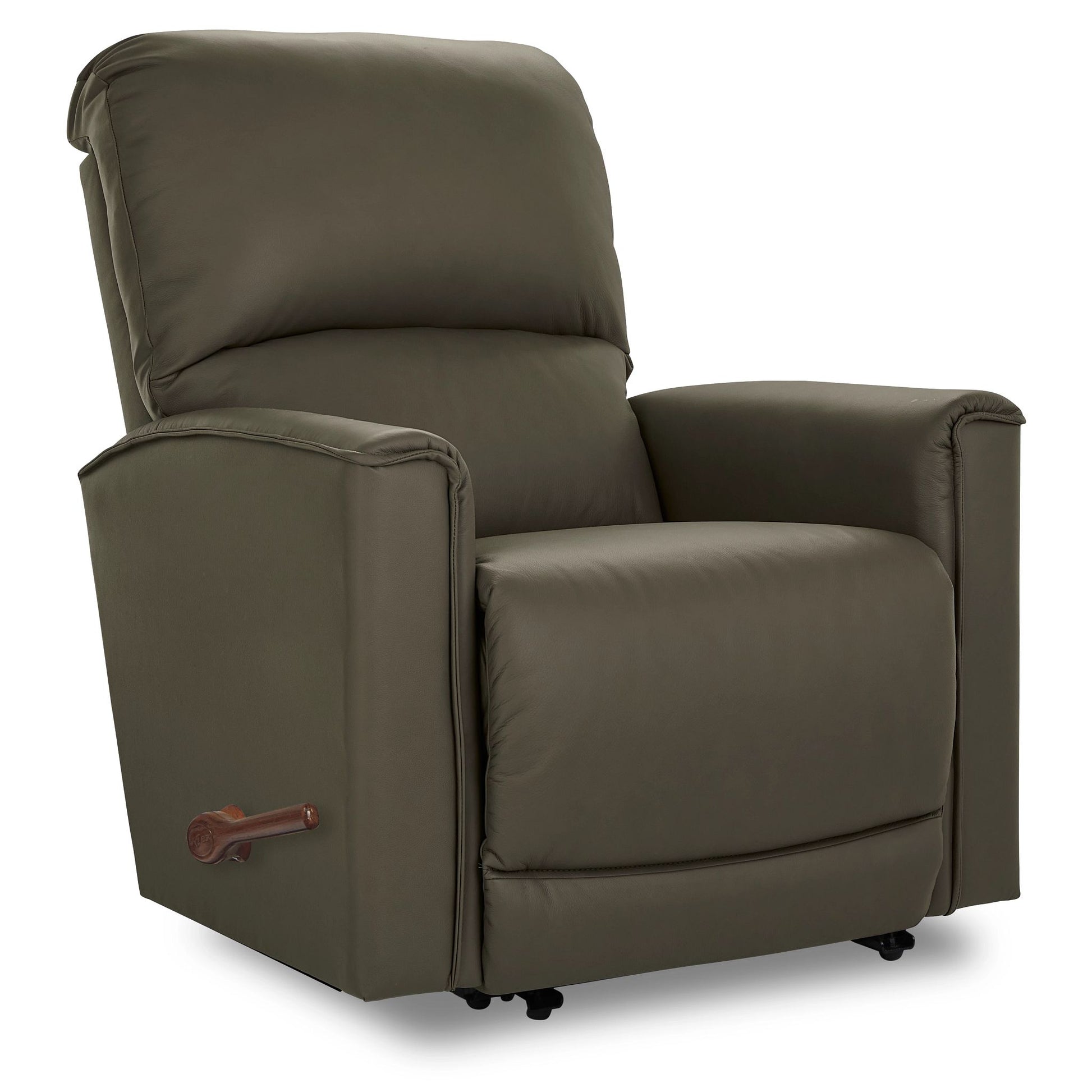 Cade Leather Recliner — Gambit Stone — view 10
