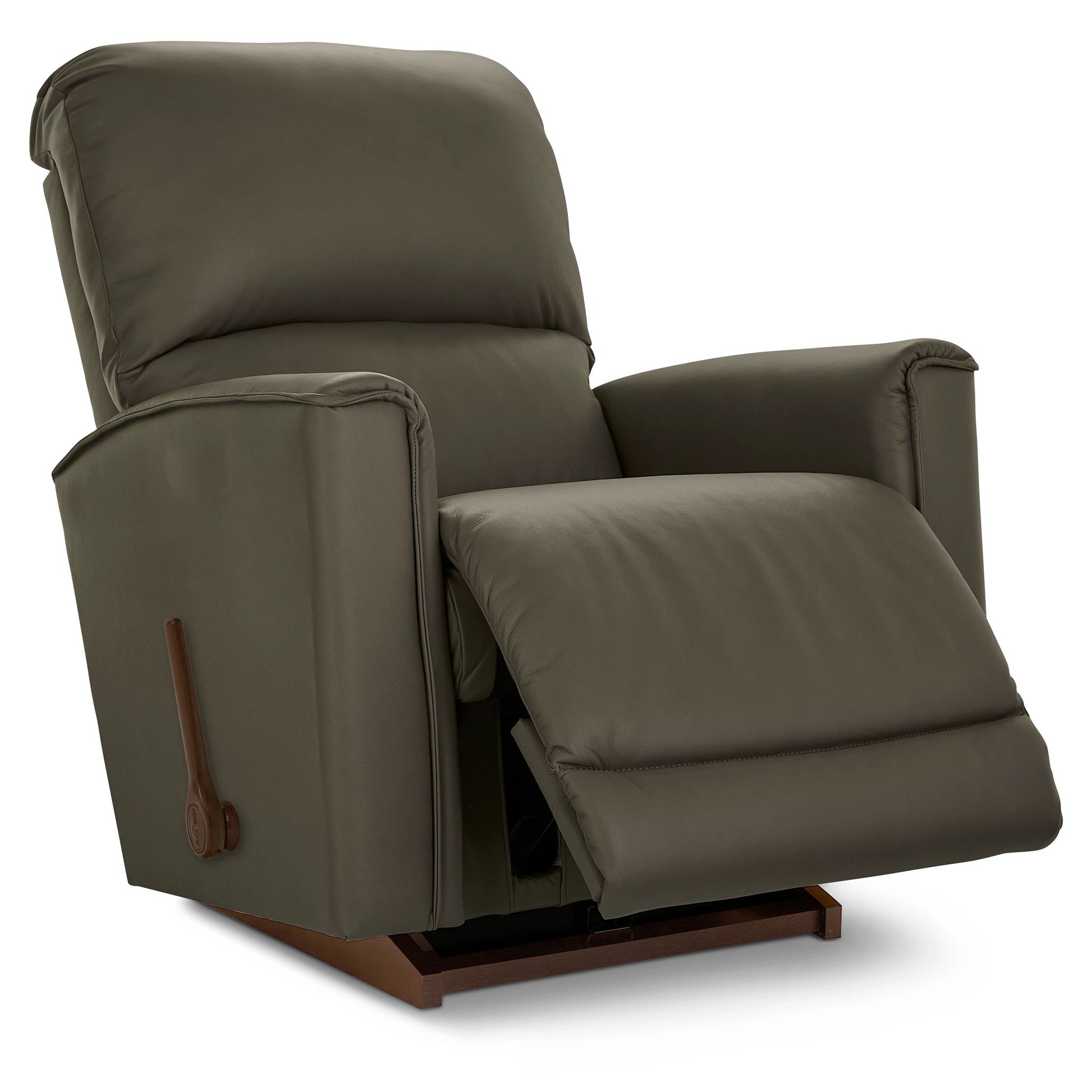 Cade Leather Recliner — Gambit Stone — view 8