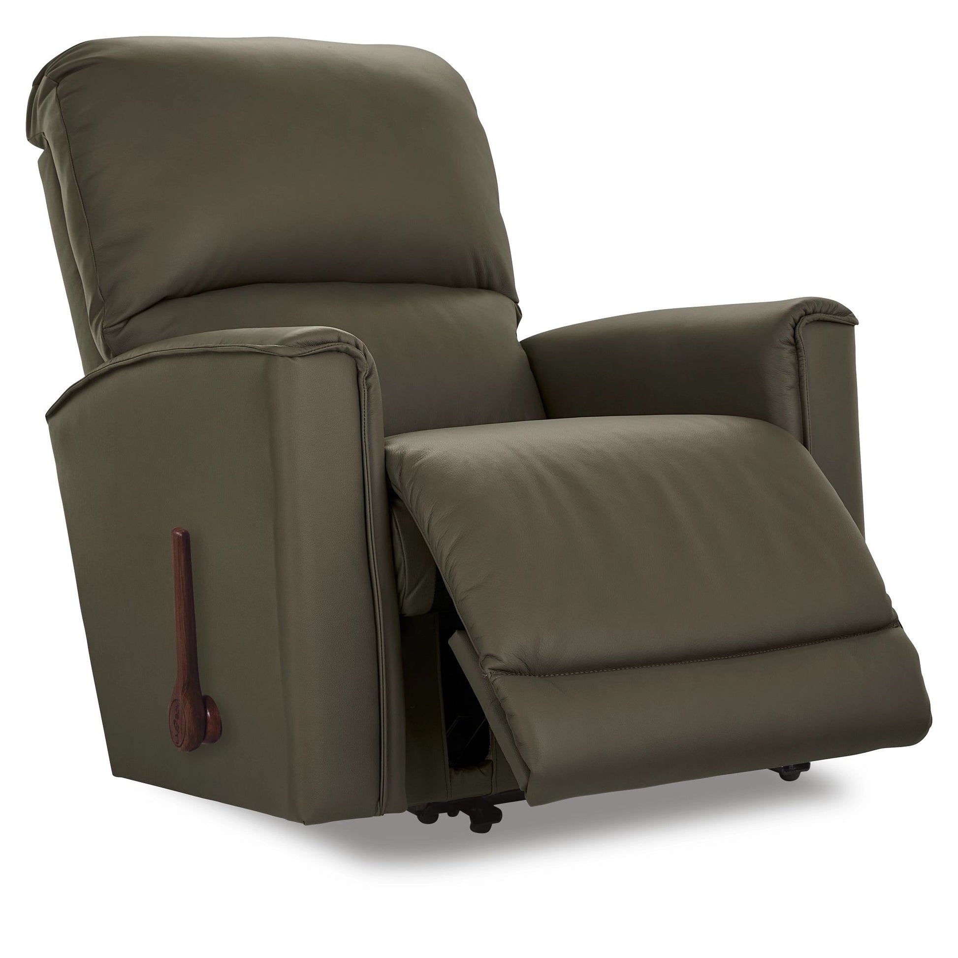 Cade Leather Recliner — Gambit Stone — view 11