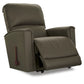Cade Leather Recliner — Gambit Stone — view 11
