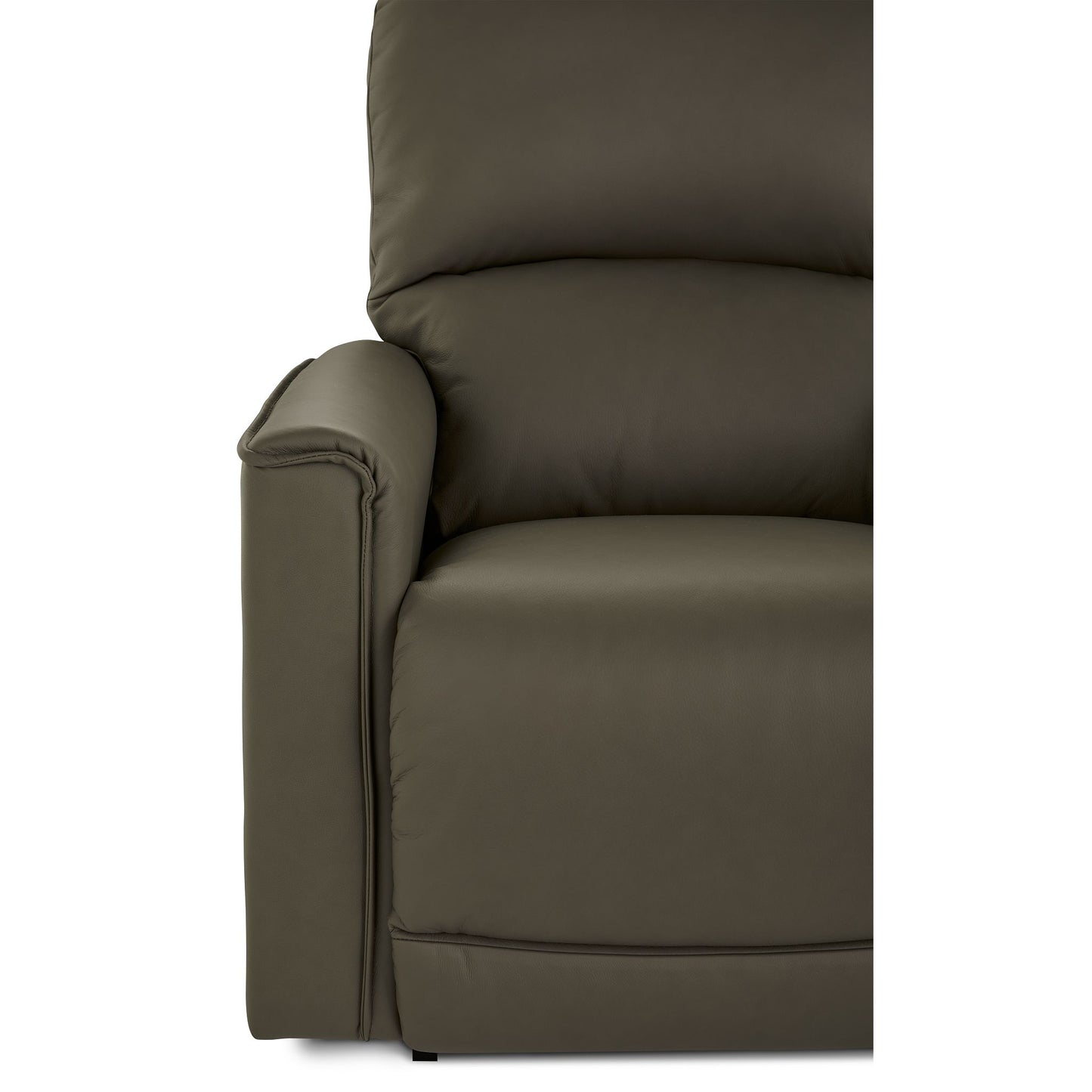 Cade Leather Recliner — Gambit Stone — view 12