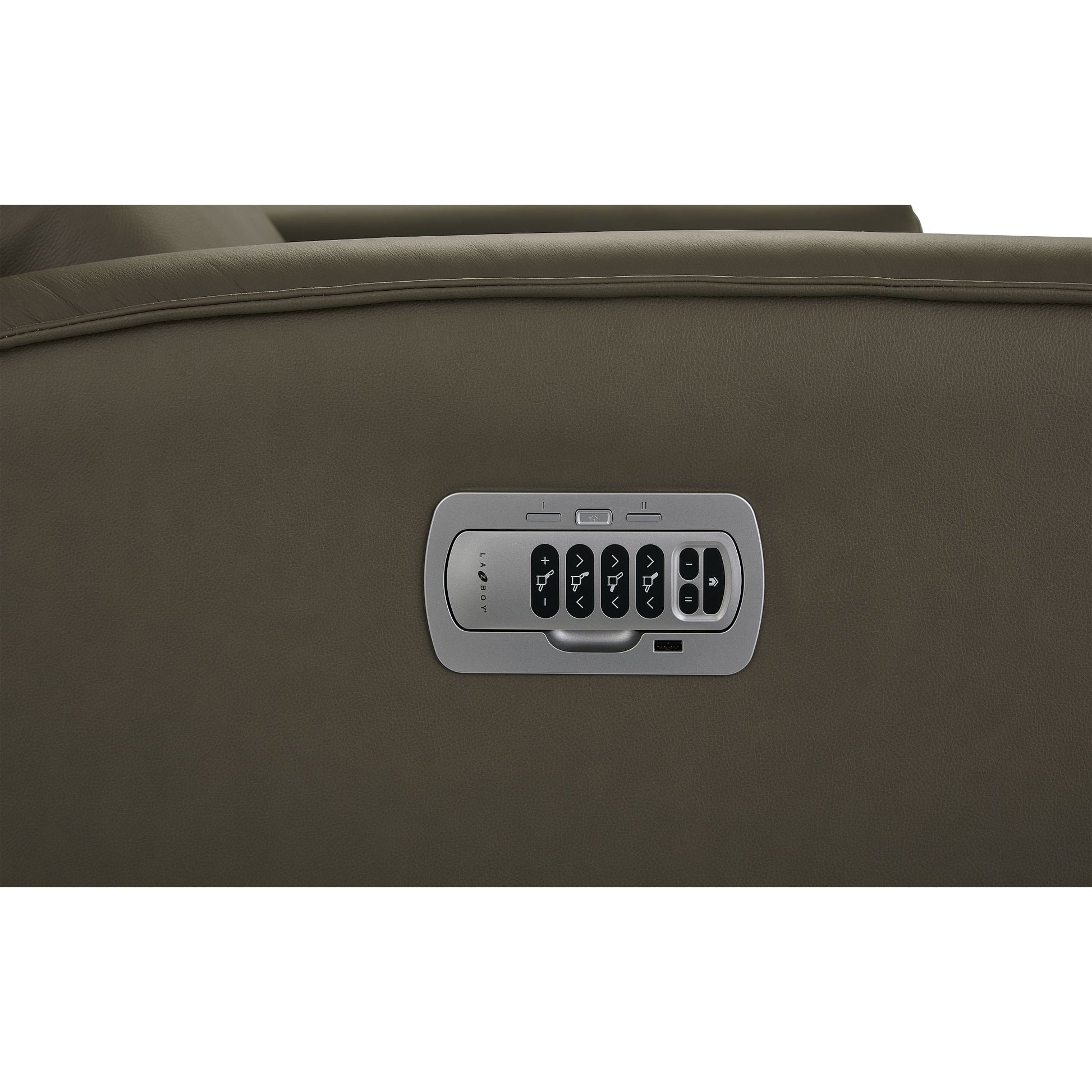 Cade Leather Recliner — Gambit Stone — view 21