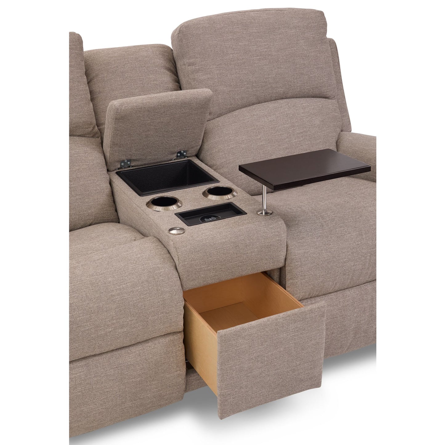 Dutton Reclining Loveseat — i-Rockport Mushroom — view 12