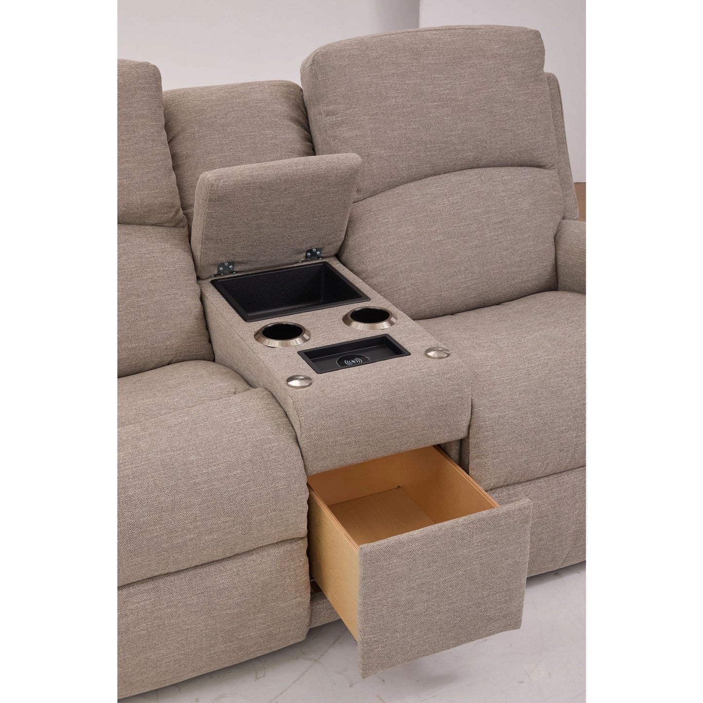 Dutton Reclining Loveseat — i-Rockport Mushroom — view 21