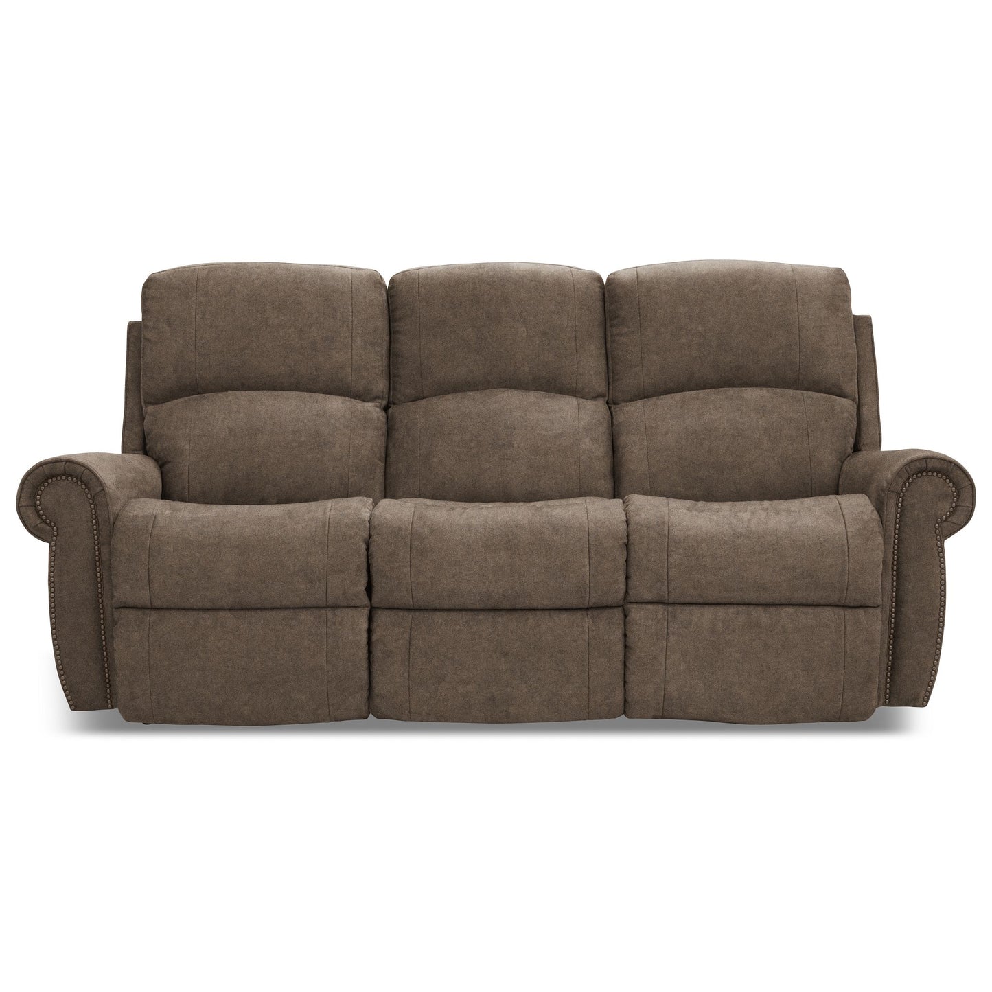 Dutton Faux Leather Reclining Sofa — Winslow Pebble
