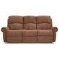Dutton Faux Leather Reclining Sofa — Winslow Pecan — view 28