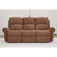 Dutton Faux Leather Reclining Sofa — Winslow Pecan — view 39
