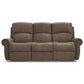 Dutton Faux Leather Reclining Sofa — Winslow Pebble — view 2