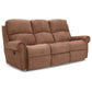 Dutton Faux Leather Reclining Sofa — Winslow Pecan — view 37
