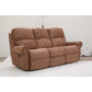 Dutton Faux Leather Reclining Sofa — Winslow Pecan — view 38