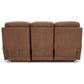 Dutton Faux Leather Reclining Sofa — Winslow Pecan — view 30