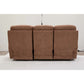 Dutton Faux Leather Reclining Sofa — Winslow Pecan — view 41